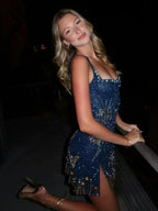 Women's Glitter Dress – Sparkly Evening Cocktail Dress