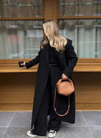 Women's Classic Trench Coat – Tailored Mid-Length Button Coat