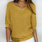Women's Relaxed Knit Sweater – Classic Long Sleeve Pullover