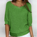 Women's Relaxed Knit Sweater – Classic Long Sleeve Pullover