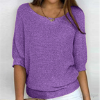 Women's Relaxed Knit Sweater – Classic Long Sleeve Pullover