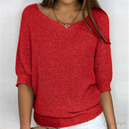 Women's Relaxed Knit Sweater – Classic Long Sleeve Pullover