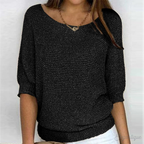 Women's Relaxed Knit Sweater – Classic Long Sleeve Pullover
