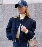 Women's Velvet Look Bomber Jacket – Plush Zip-Up Evening Jacket
