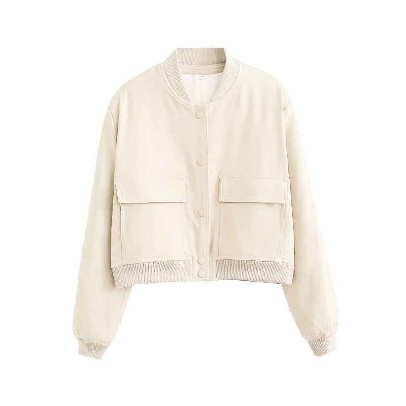 Women's Velvet Look Bomber Jacket – Plush Zip-Up Evening Jacket