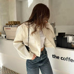 Women's Velvet Look Bomber Jacket – Plush Zip-Up Evening Jacket