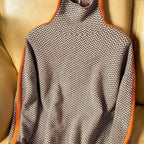 Women's Striped Knit Sweater – Relaxed Long Sleeve Pattern Pullover