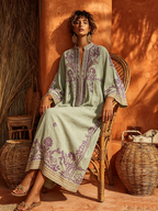 Women's Floral Embroidered Dress – Flowy Feminine Occasion Dress