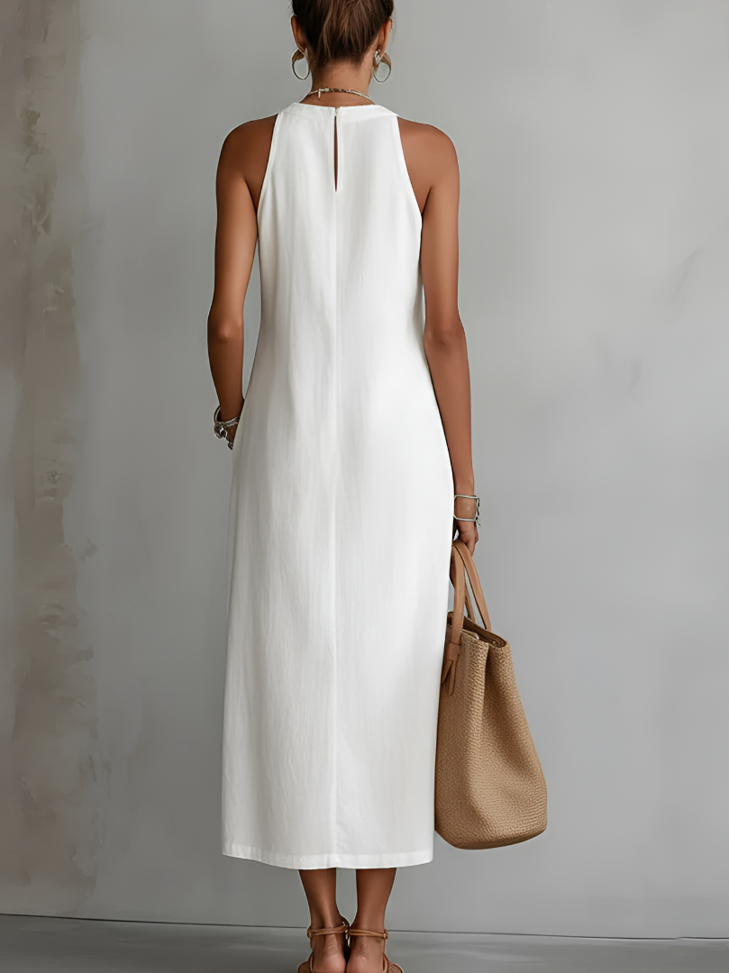 Women's Embroidered Shirt Dress – Relaxed Pocket Flowy Day Dress