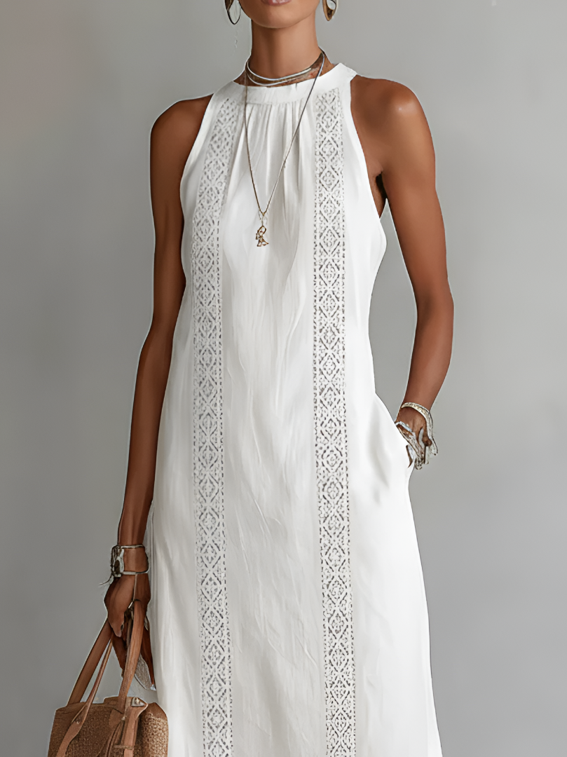Women's Embroidered Shirt Dress – Relaxed Pocket Flowy Day Dress