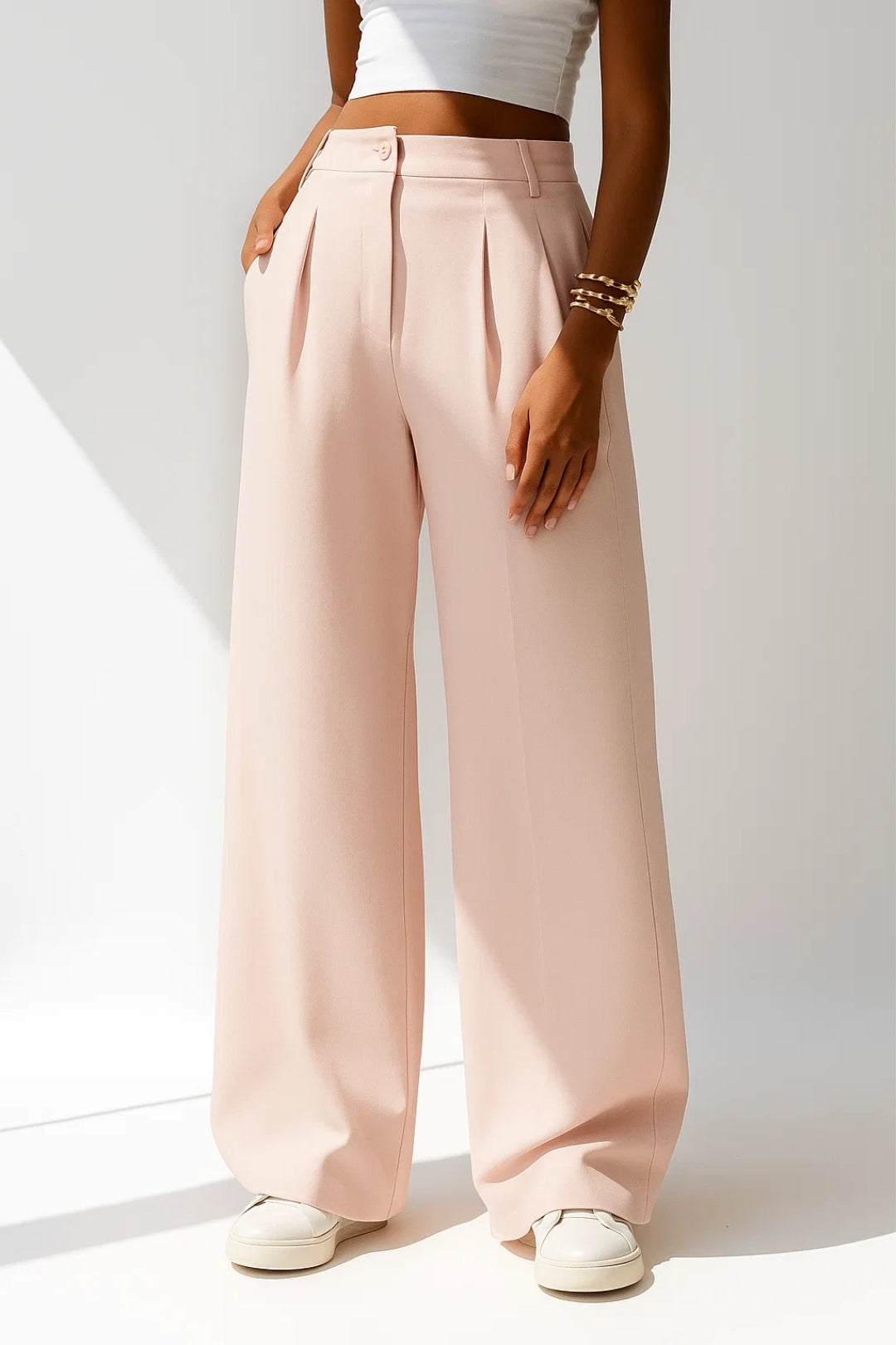 Women's Pleated Pants – Wide Leg Dress Pants