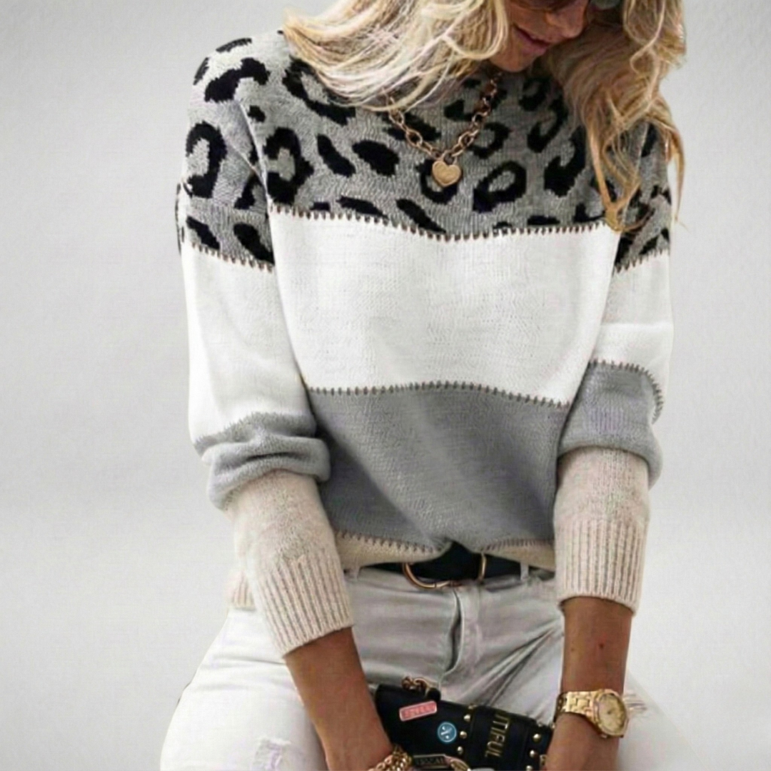 Women's Graphic Sweater – Relaxed Fit Printed Pullover