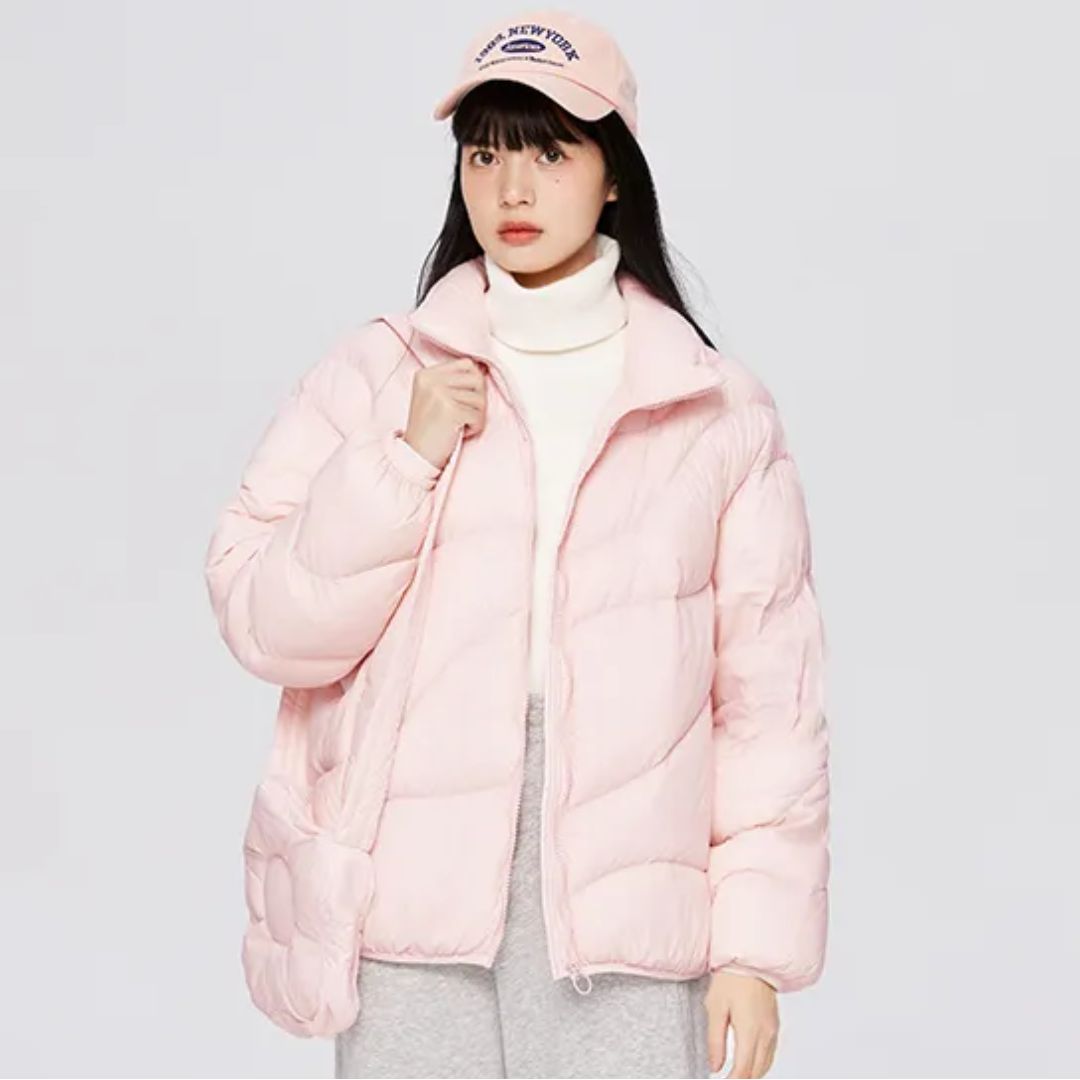 Women's Lightweight Puffer Jacket – Packable Collared Winter Jacket