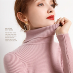 Women's Turtleneck Sweater – Classic Roll Neck Winter Sweater
