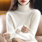 Women's Winter Turtleneck Sweater – Classic High Neck Knit Pullover