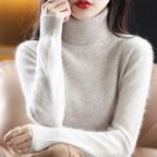 Women's Winter Turtleneck Sweater – Classic High Neck Knit Pullover