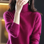 Women's Winter Turtleneck Sweater – Classic High Neck Knit Pullover