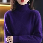 Women's Winter Turtleneck Sweater – Classic High Neck Knit Pullover