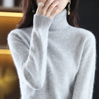 Women's Winter Turtleneck Sweater – Classic High Neck Knit Pullover