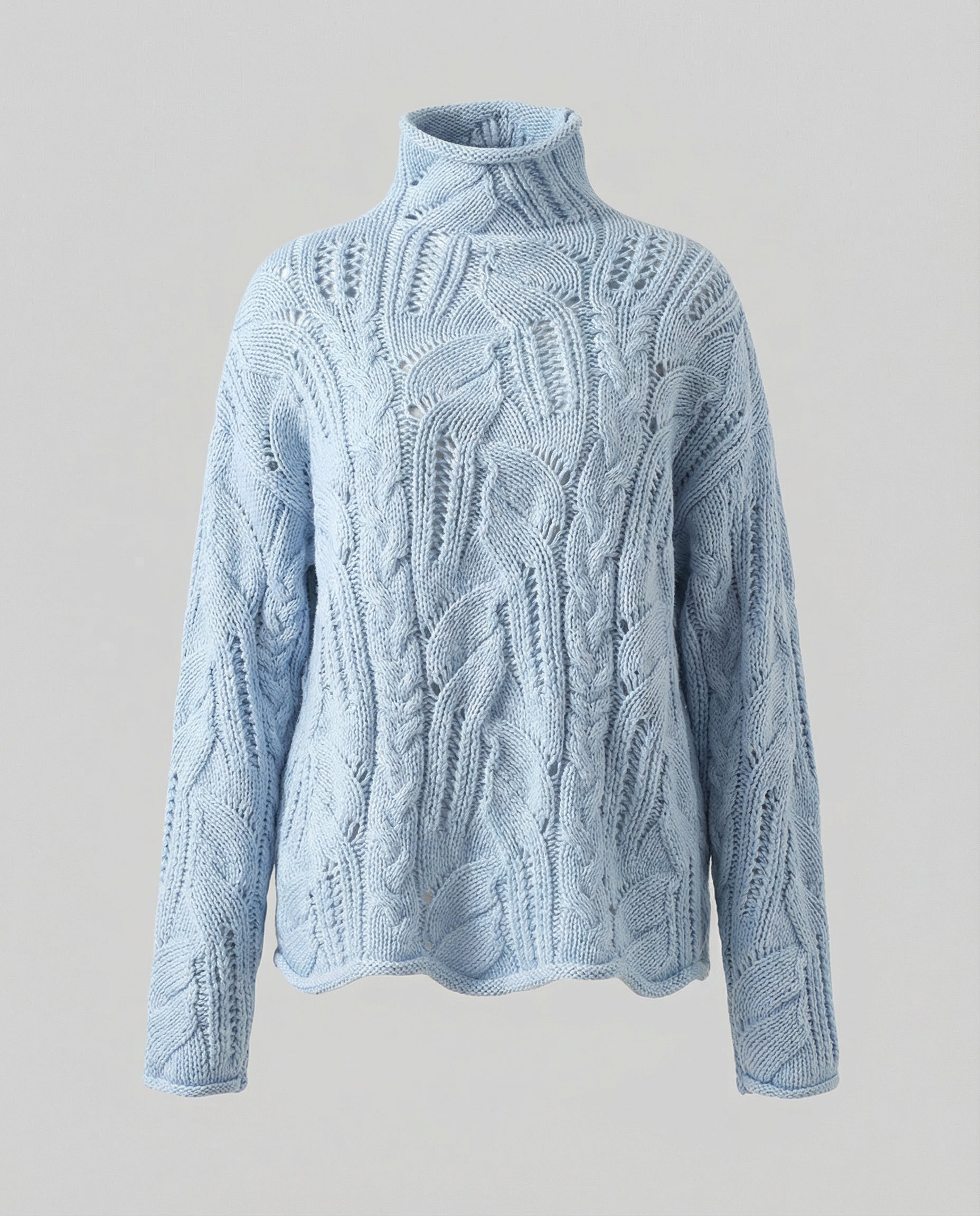 Women's Minimalist Knit Sweater – Classic Crew Neck Long Sleeve Pullover