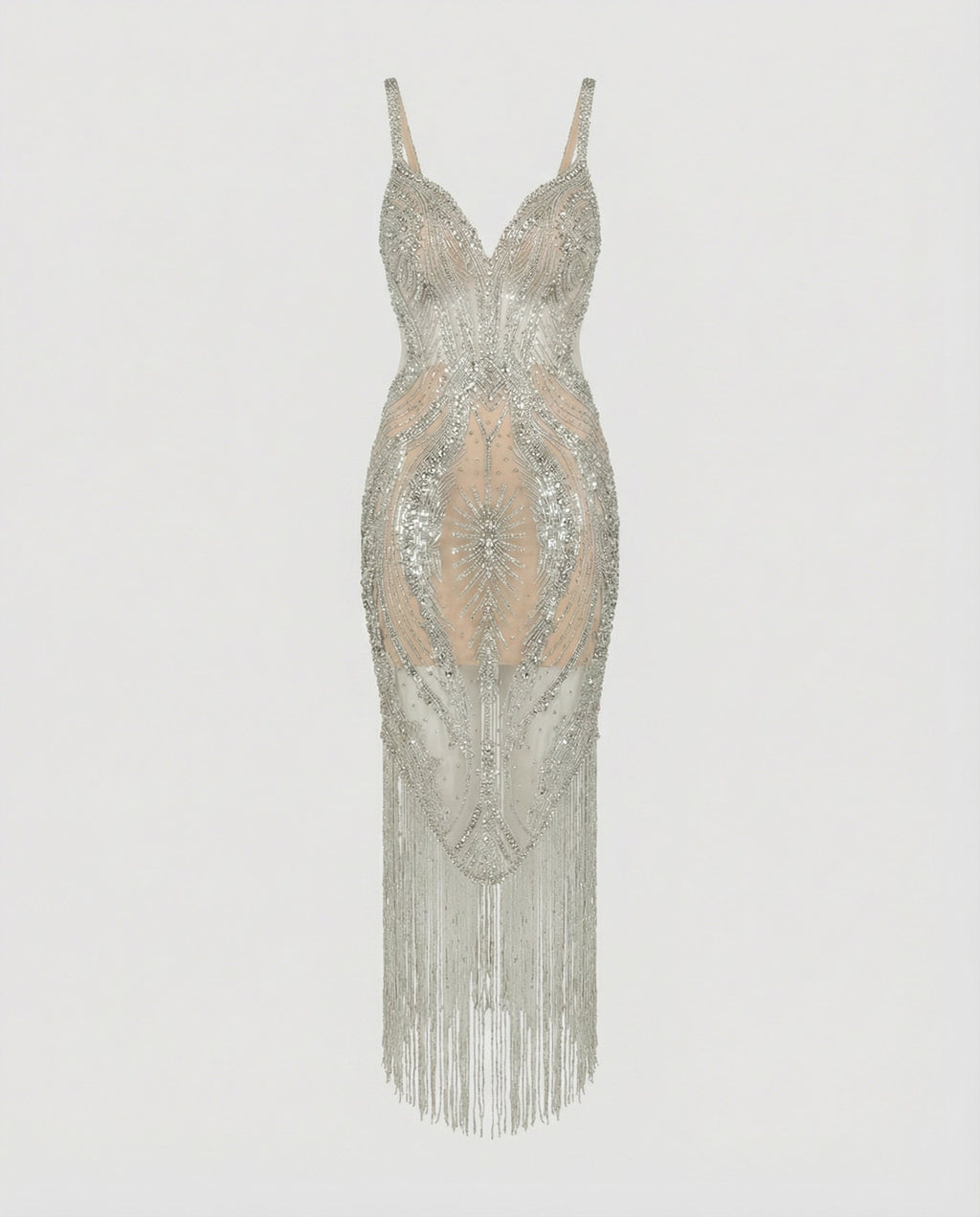 Women's Sequin V-Neck Midi Dress – Sleeveless Sparkle Cocktail Dress