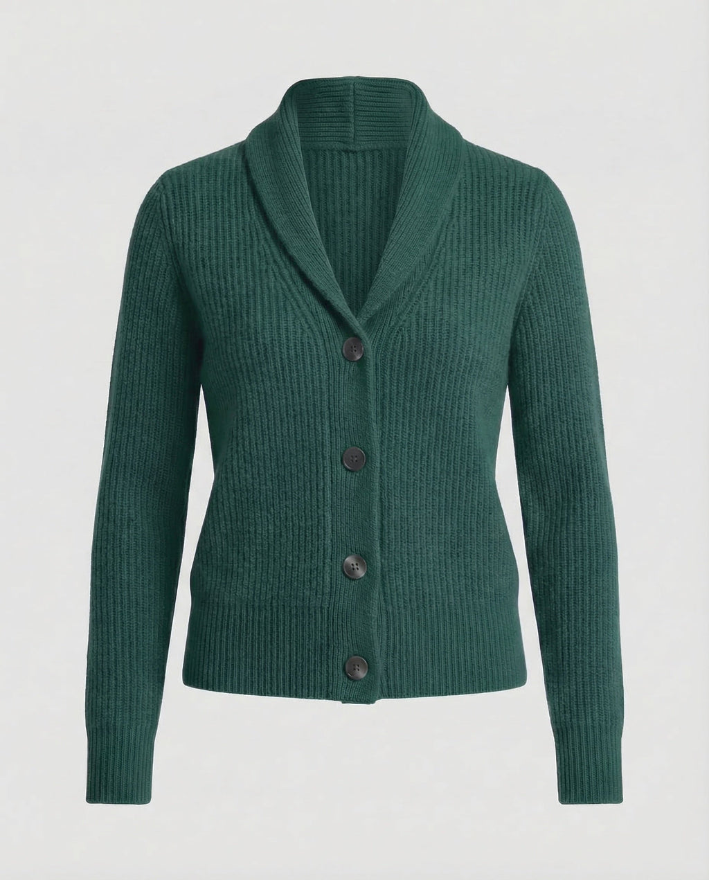 Women's Lapel Collar Cardigan – Button Front Long Sleeve Knit Cardigan