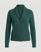 Women's Lapel Collar Cardigan – Button Front Long Sleeve Knit Cardigan