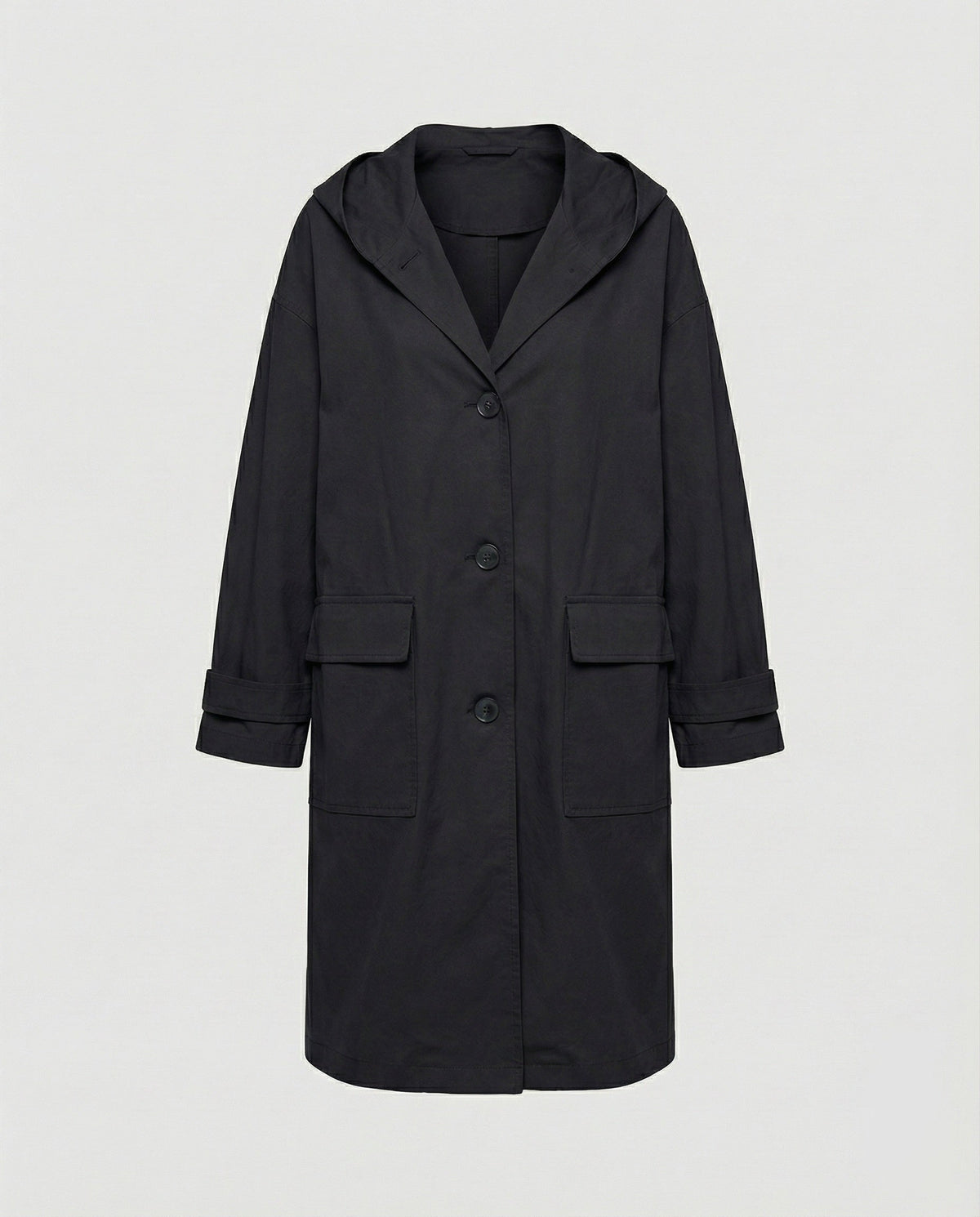 Women's Long Belted Trench Coat – Adjustable Waist Transitional Coat