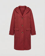 Women's Long Belted Trench Coat – Adjustable Waist Transitional Coat