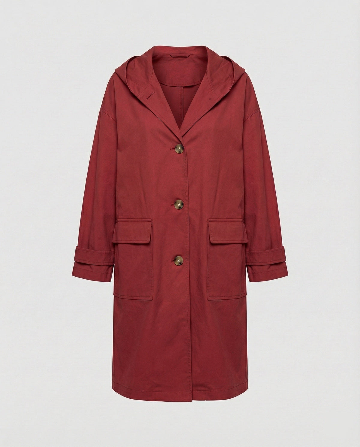 Women's Long Belted Trench Coat – Adjustable Waist Transitional Coat