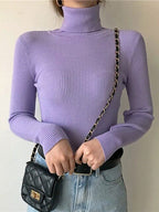 Women's Turtleneck Sweater – Classic Roll Neck Winter Sweater