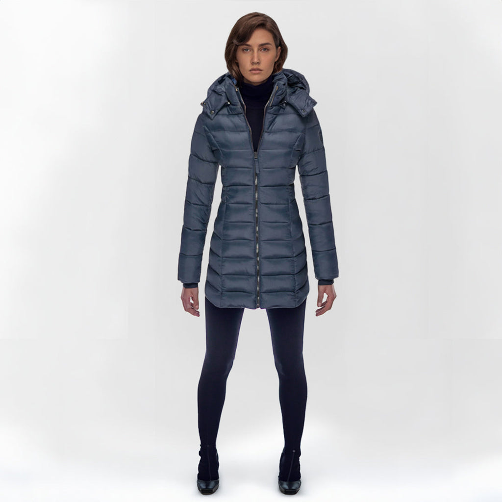 Women's Full-Length Puffer Coat – Hooded Longline Quilted Coat