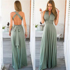 Women's Convertible Wrap Maxi Dress – Multiway Strappy Occasion Dress