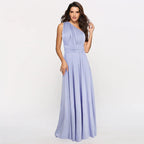 Women's Convertible Wrap Maxi Dress – Multiway Strappy Occasion Dress