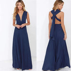 Women's Convertible Wrap Maxi Dress – Multiway Strappy Occasion Dress
