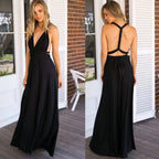 Women's Convertible Wrap Maxi Dress – Multiway Strappy Occasion Dress
