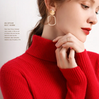 Women's Turtleneck Sweater – Classic Roll Neck Winter Sweater