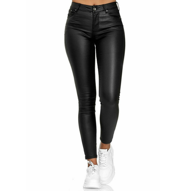 Women's High Waist Jeggings – Faux Leather Leggings