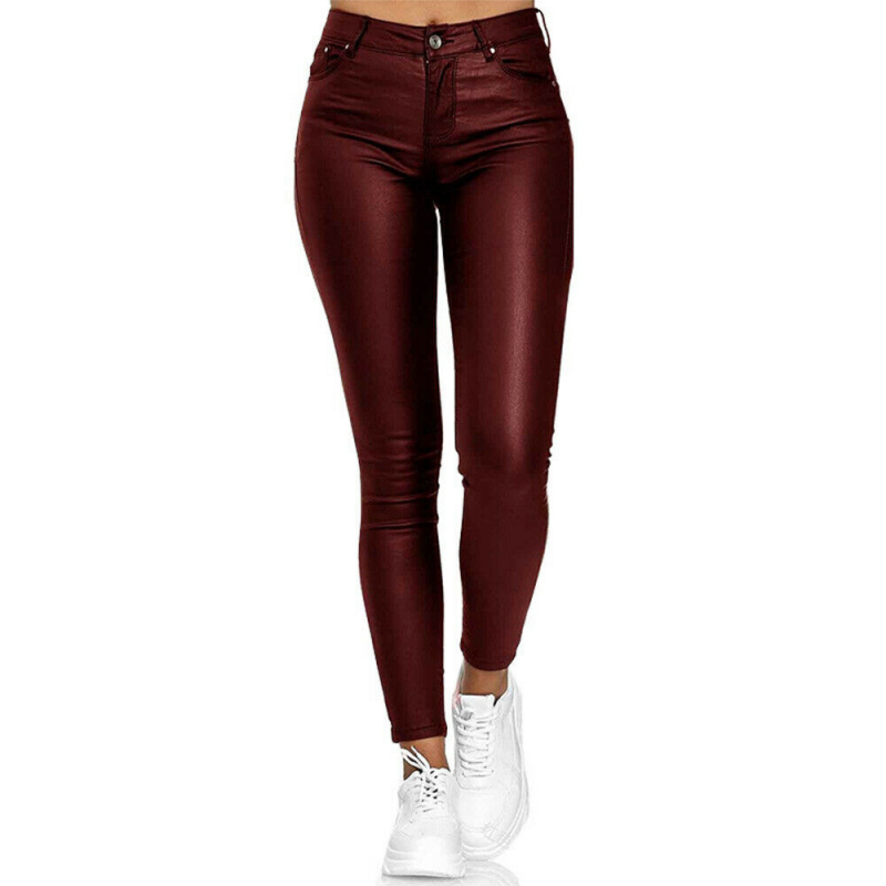 Women's High Waist Jeggings – Faux Leather Leggings