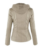 Women's Faux Leather Jacket – Classic Zip-Up Biker Jacket