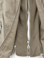 Women's Faux Leather Jacket – Classic Zip-Up Biker Jacket