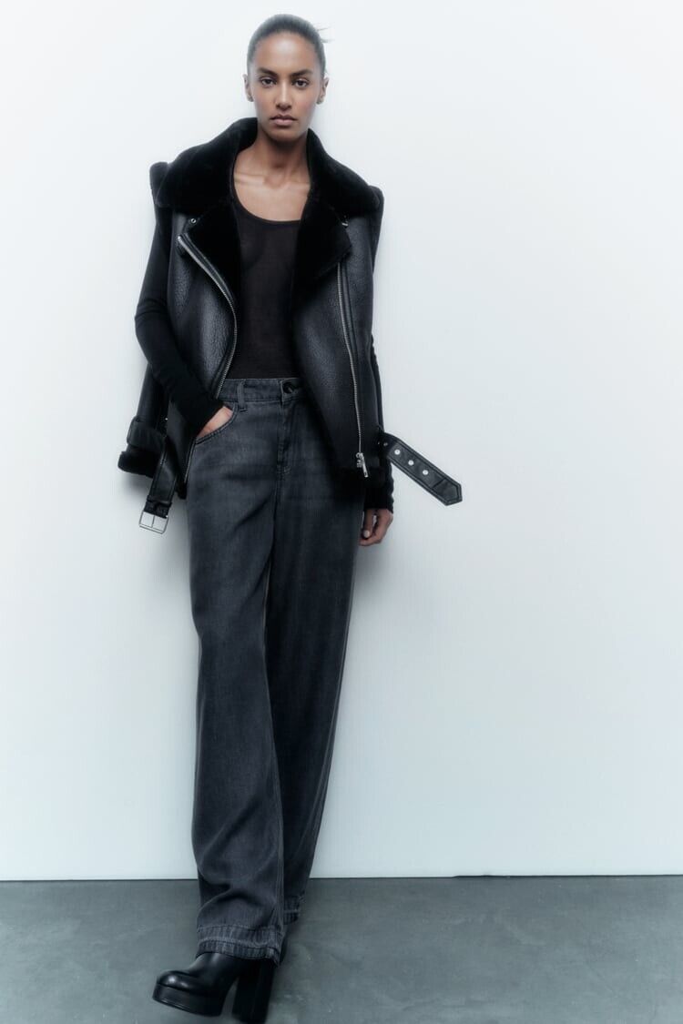 Women's Faux Leather Gilet – Fur Lined Sleeveless Winter Vest