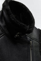 Women's Faux Leather Gilet – Fur Lined Sleeveless Winter Vest