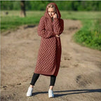 Women's Hooded Winter Cardigan – Oversized Long Sleeve Cardigan