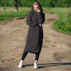 Women's Hooded Winter Cardigan – Oversized Long Sleeve Cardigan