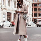 Women's Long Winter Coat – Tailored Button Front Cold Weather Coat