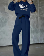 Women's Printed Hoodie Set – Wide Leg Tracksuit