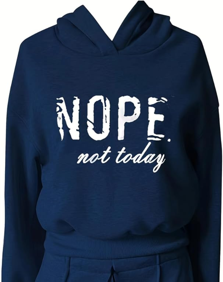 Women's Printed Hoodie Set – Wide Leg Tracksuit