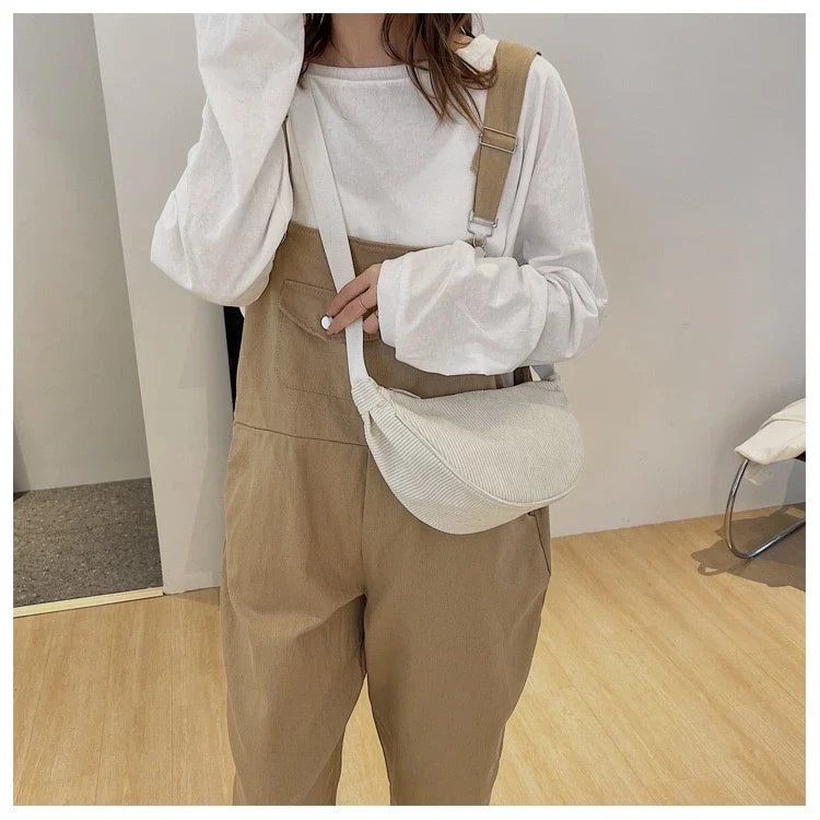 Women's Corduroy Crossbody Bag – Casual Everyday Crossbody Bag – Josepha