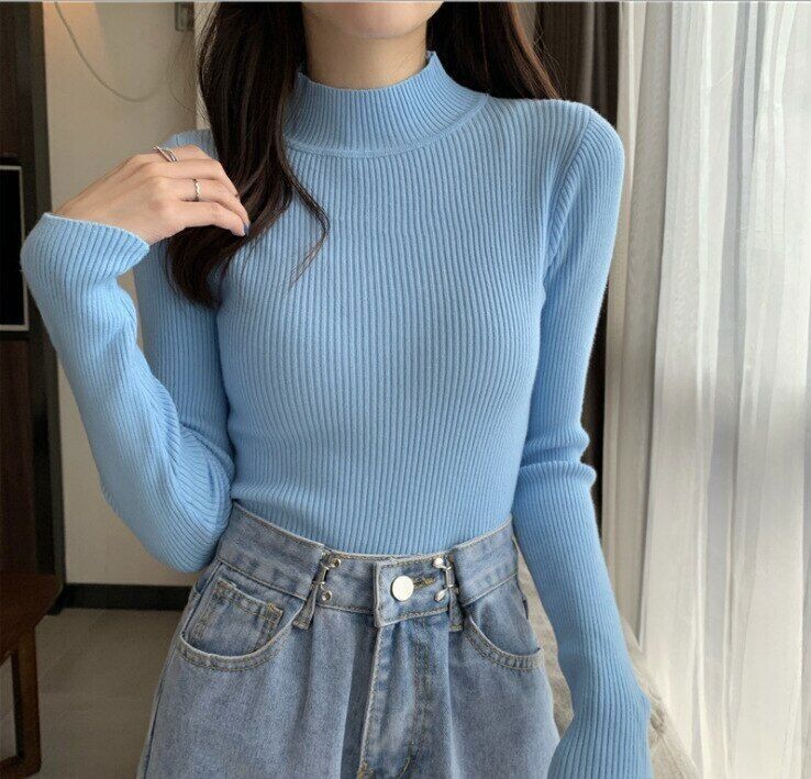 Women's Turtleneck Sweater – Classic Roll Neck Winter Sweater